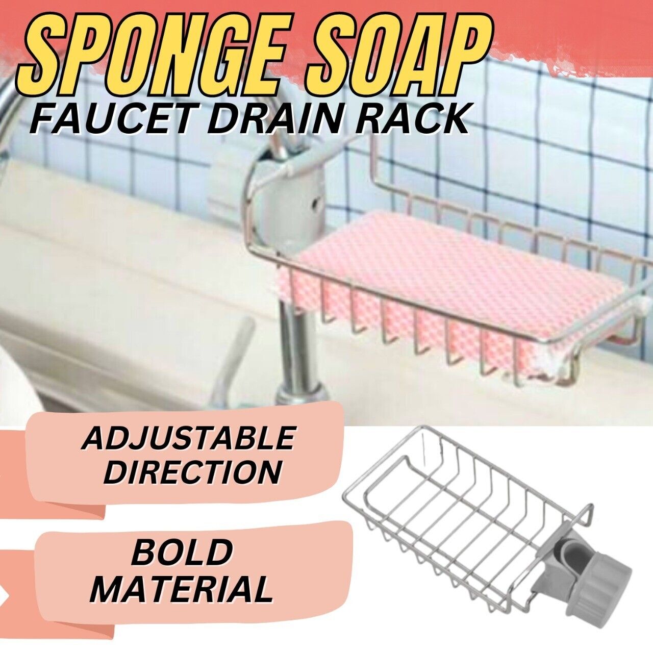 Sink Faucet Sponge Soap Holder