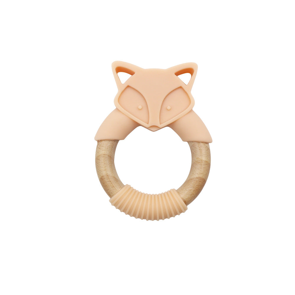 Baby Silicone Wood Ring Fox Baby Teether