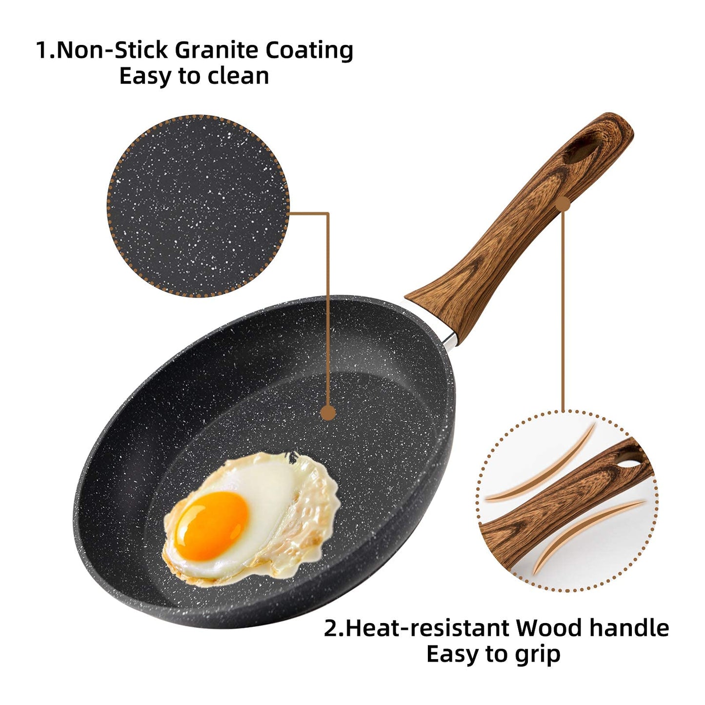 Handle Design Egg Frying Pan