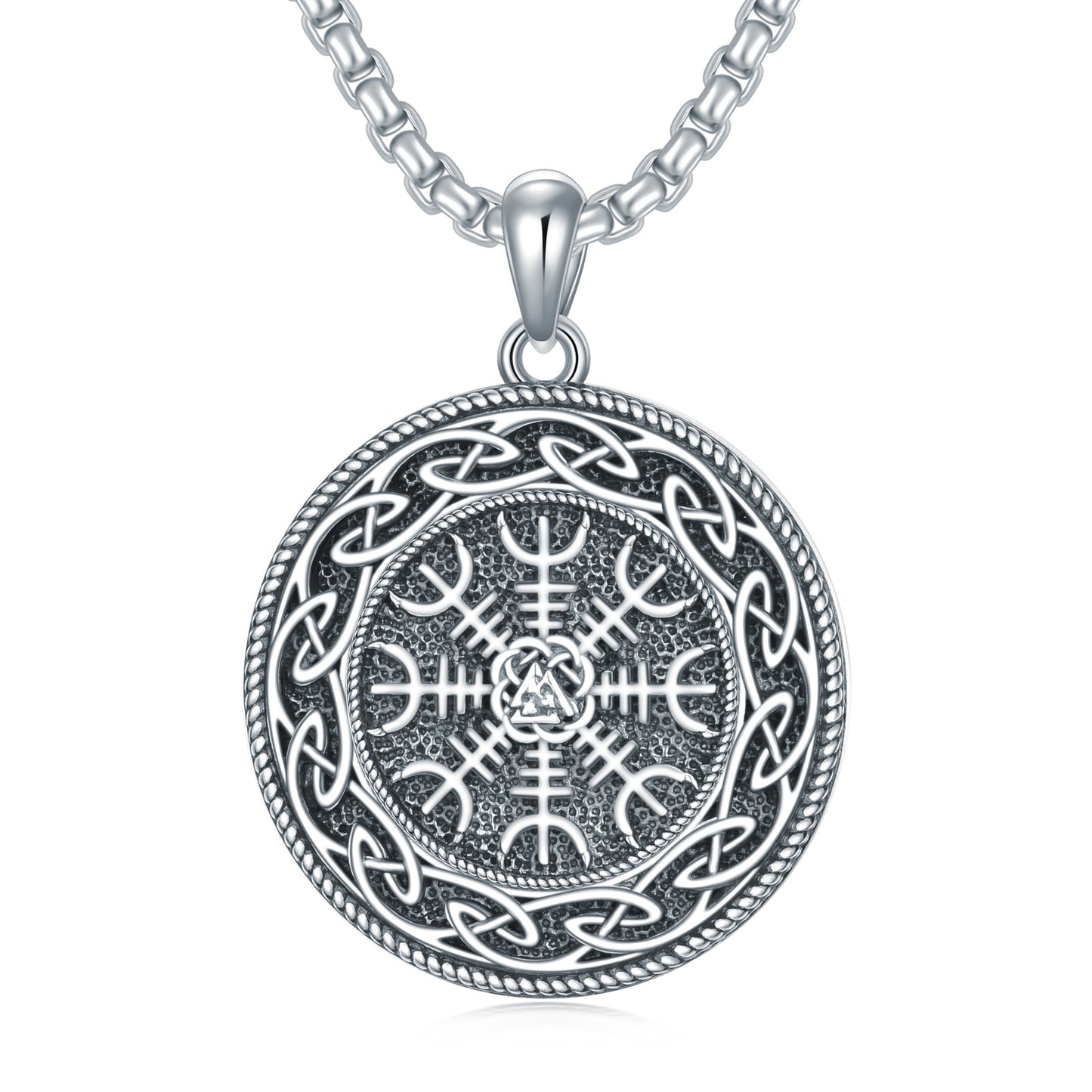 Viking Necklace Celtic Knot Necklace 925 Sterling Silver Nordic