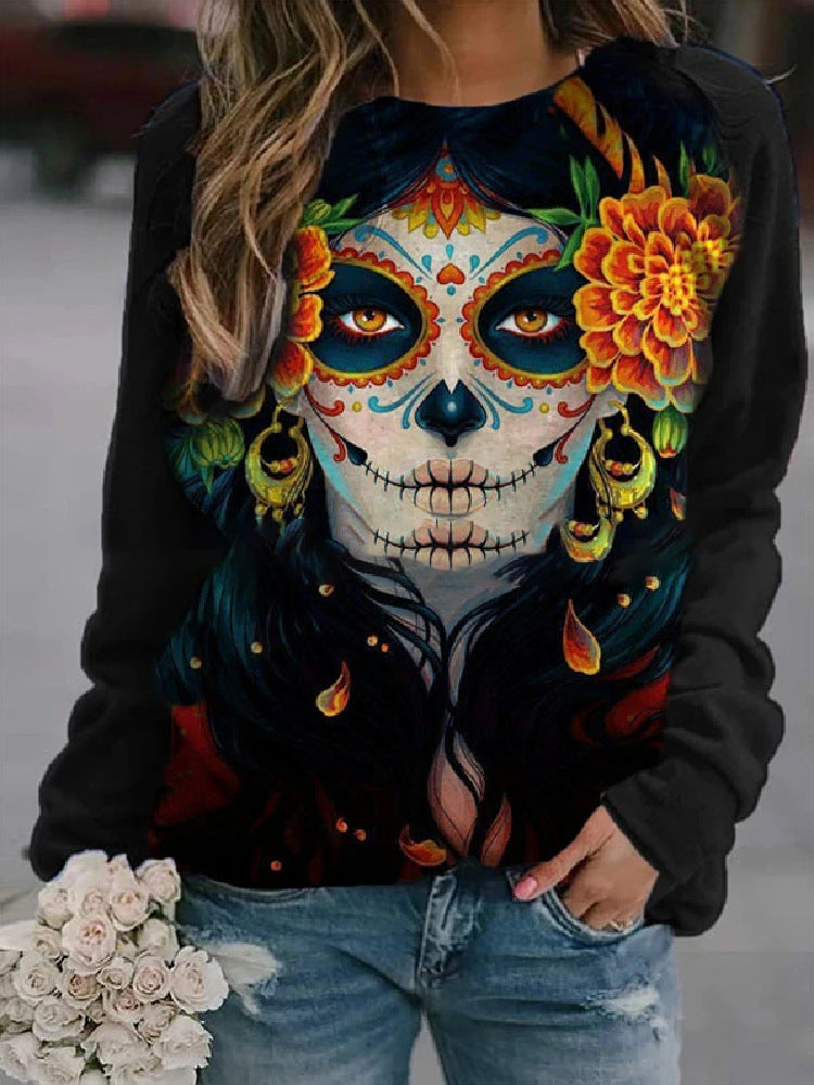 Halloween print sweatshirt