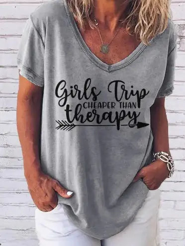 Women Girl's Trip Therapy  Tee