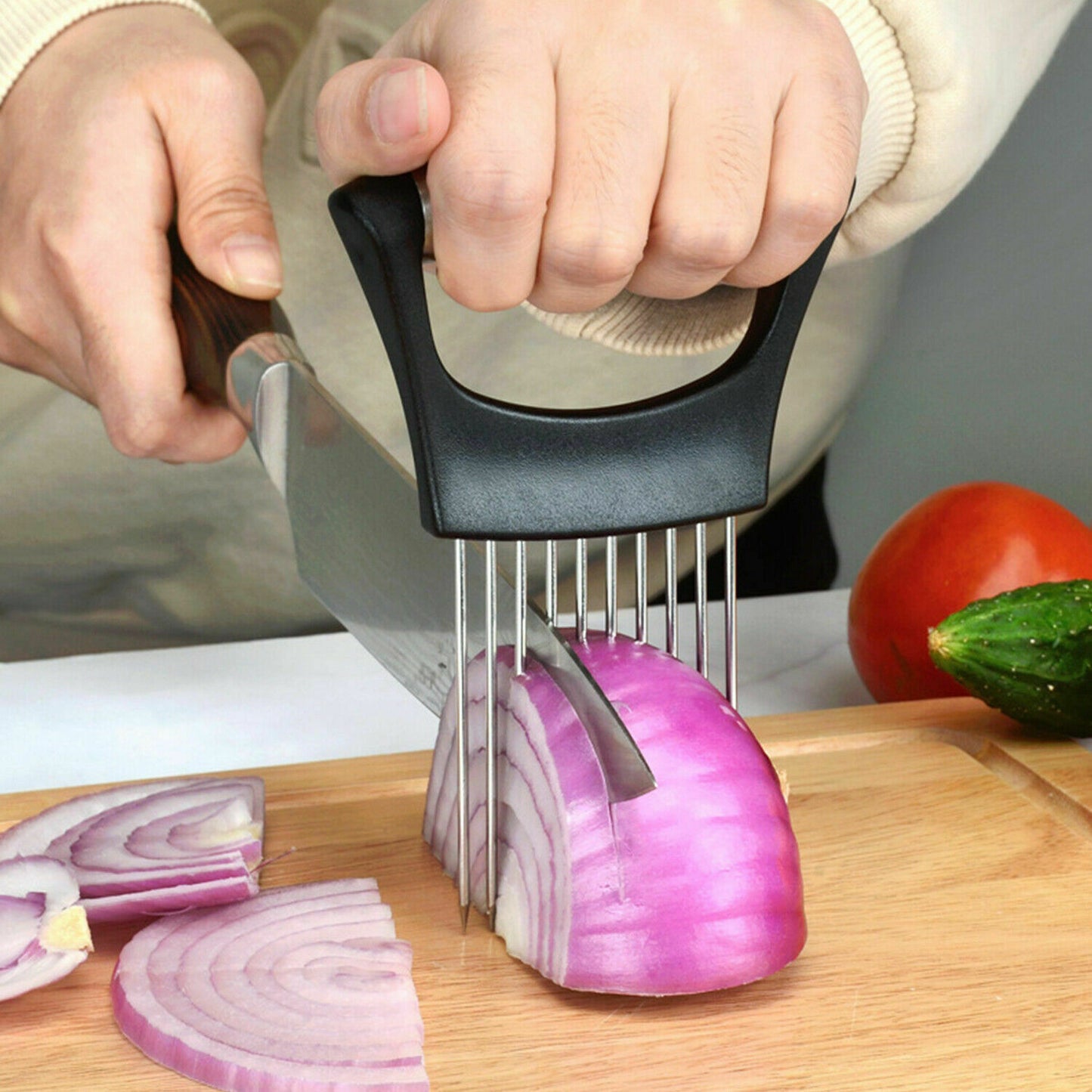 Stainless Steel Onion Holder Slicer
