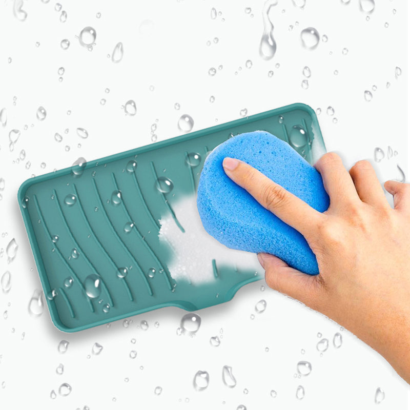Water Diversion Type Silicone Perforated Free Soap Holder Kitchen Tools Gadgets
