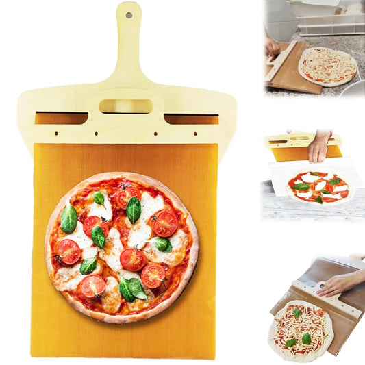 Premium Sliding Pizza Shovel - Effortless Baking & Serving