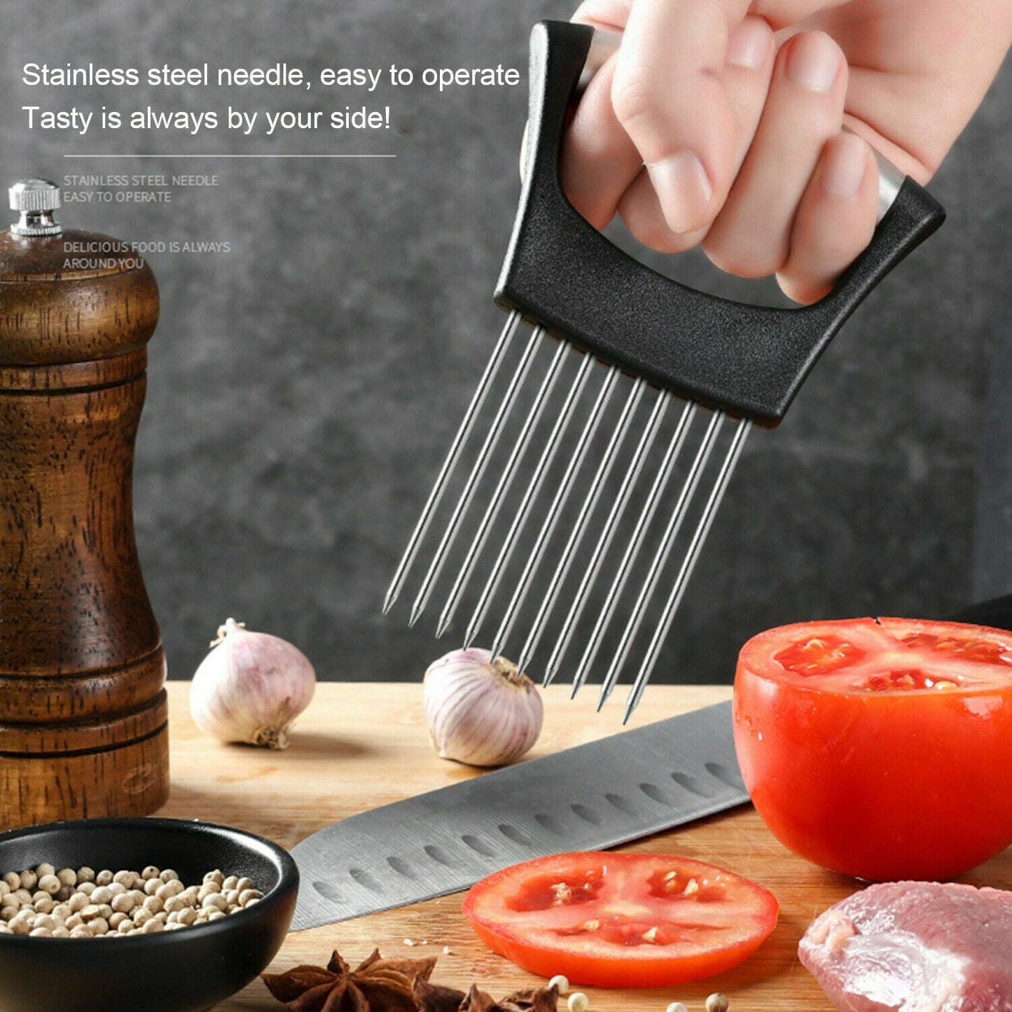 Stainless Steel Onion Holder Slicer